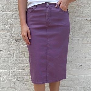 Purple Iris Denim Skirt